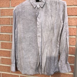 Cacao grey button down shirt size m